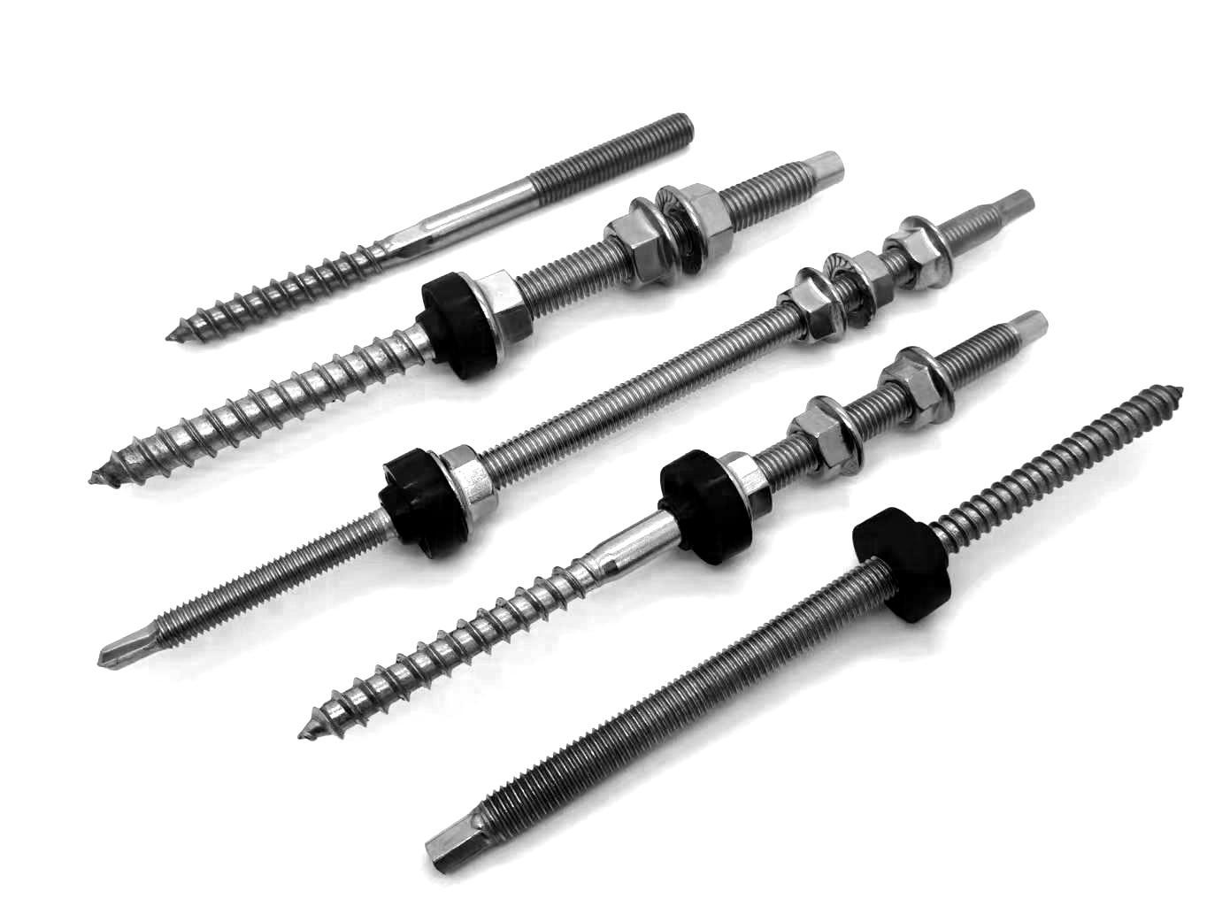 Paidu double-headed machine wood tooth screw photovoltaic bolt accessory bracket fixed with self-tapping nail custom 304 stainless steel