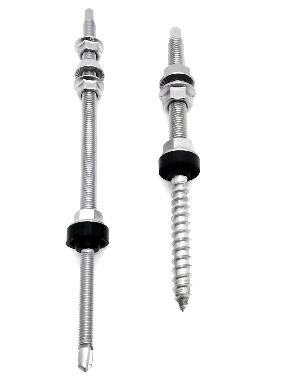 Paidu double-headed machine wood tooth screw photovoltaic bolt accessory bracket fixed with self-tapping nail custom 304 stainless steel