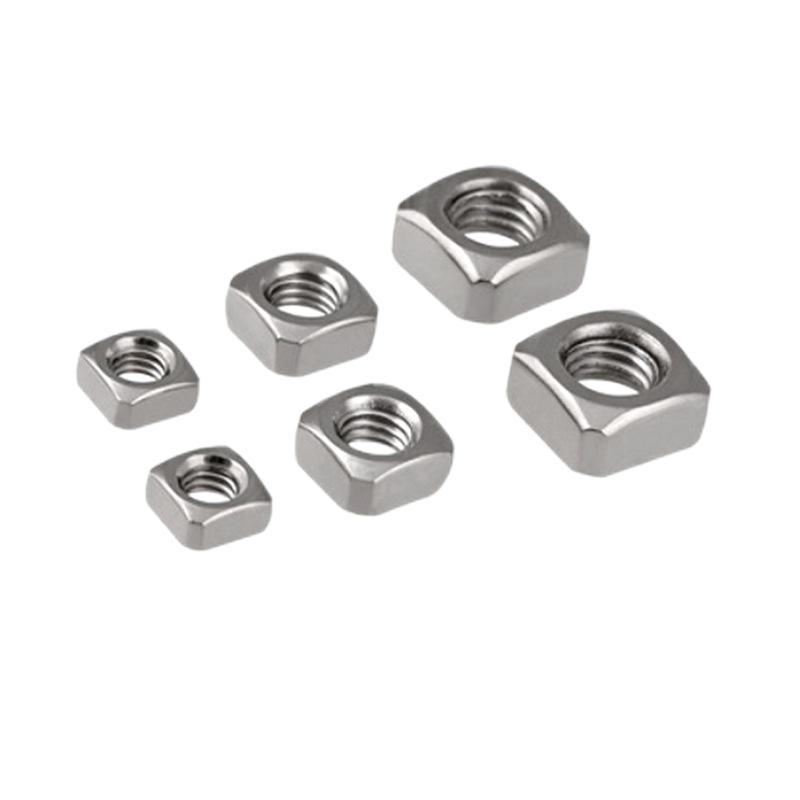 Paidu 304 stainless steel square nut DIN557 square nut square nut dacromet square nut