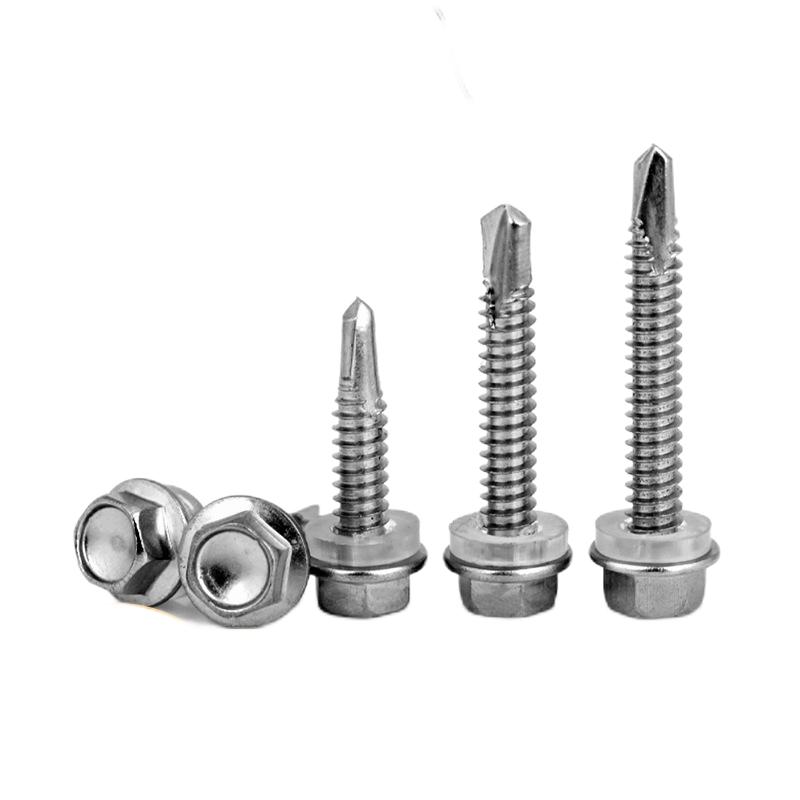 Paidu stainless steel hexagonal drill tail self-tapping screw self-tapping self-drilling screw dovetail screw 410 material factory direct sale