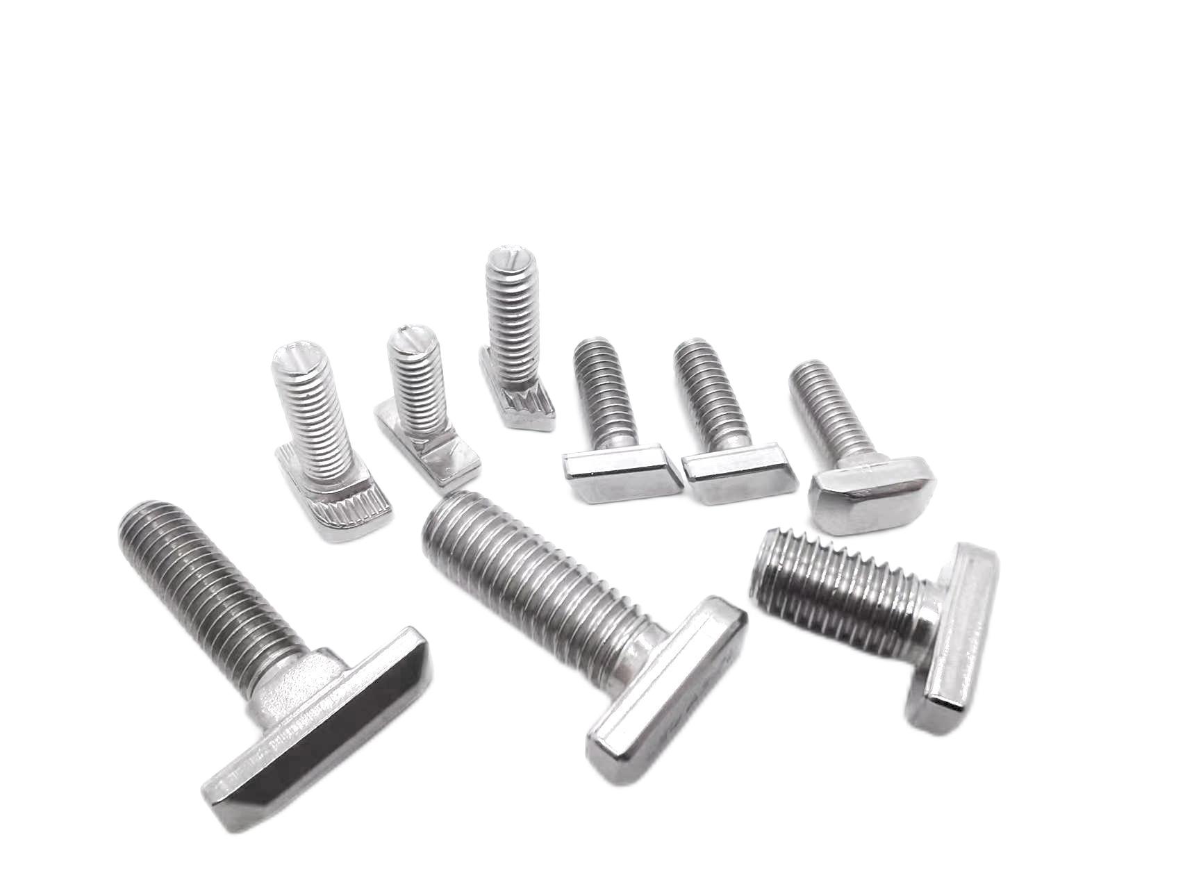 Paidu 304 stainless steel T-bolt T-screw aluminum profile photovoltaic slot square head screw