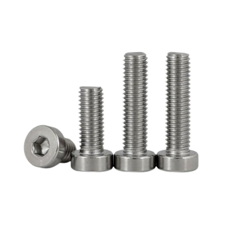 Paidu 304 stainless steel hexagon socket thin cylindrical head machine screw DIN7984 short head hexagon socket bolt