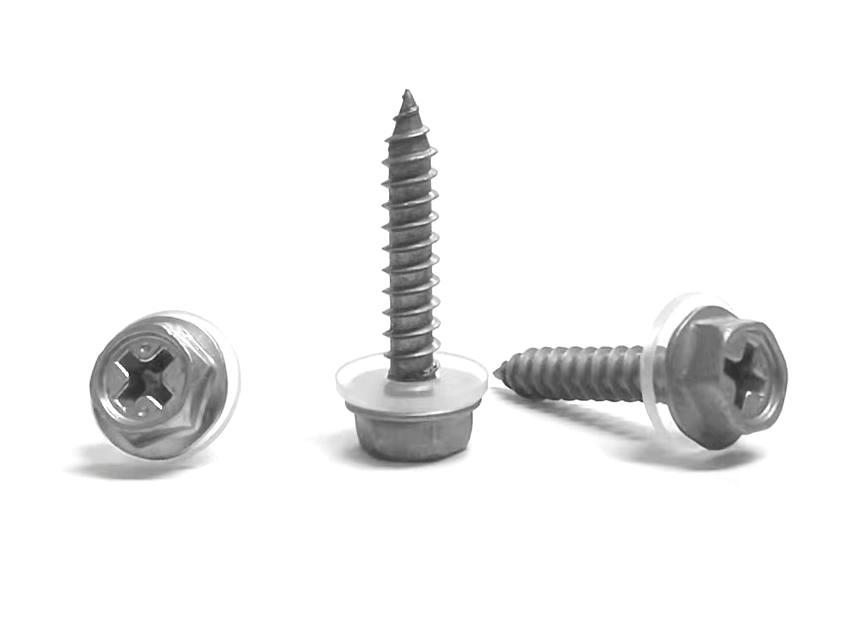 Paidu zinc-nickel alloy cross hexagonal flange self-tapping nail hexagonal self-tapping air conditioner external unit screw nylon ring combination screw