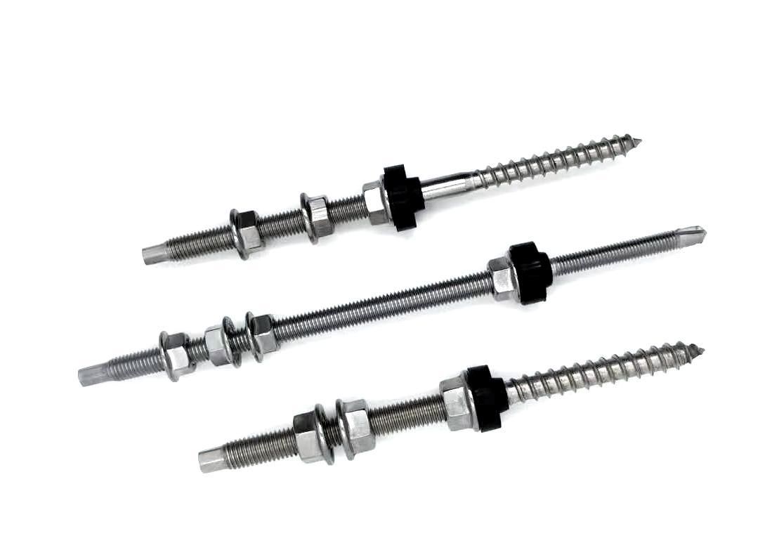 Paidu double-headed machine wood tooth screw photovoltaic bolt accessory bracket fixed with self-tapping nail custom 304 stainless steel