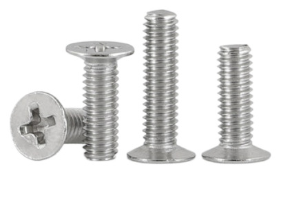 Paidu cross recessed countersunk head 120° thin head screw black zinc plated small countersunk head screw 304 stainless steel factory direct sales