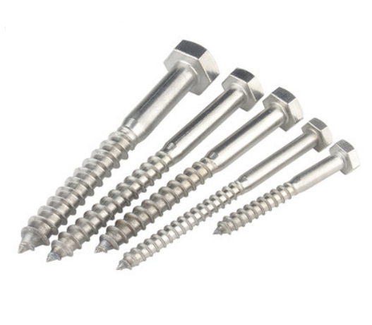 Paidu 304 stainless steel hexagonal self-tapping screw external hexagonal wood screw self-tapping bolt half tooth screw DIN571