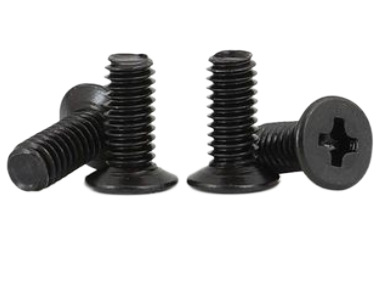 Paidu cross recessed countersunk head 120° thin head screw black zinc plated small countersunk head screw 304 stainless steel factory direct sales