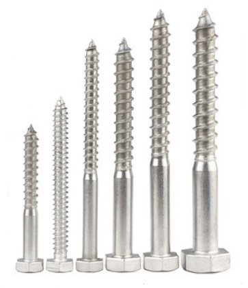 Paidu 304 stainless steel hexagonal self-tapping screw external hexagonal wood screw self-tapping bolt half tooth screw DIN571