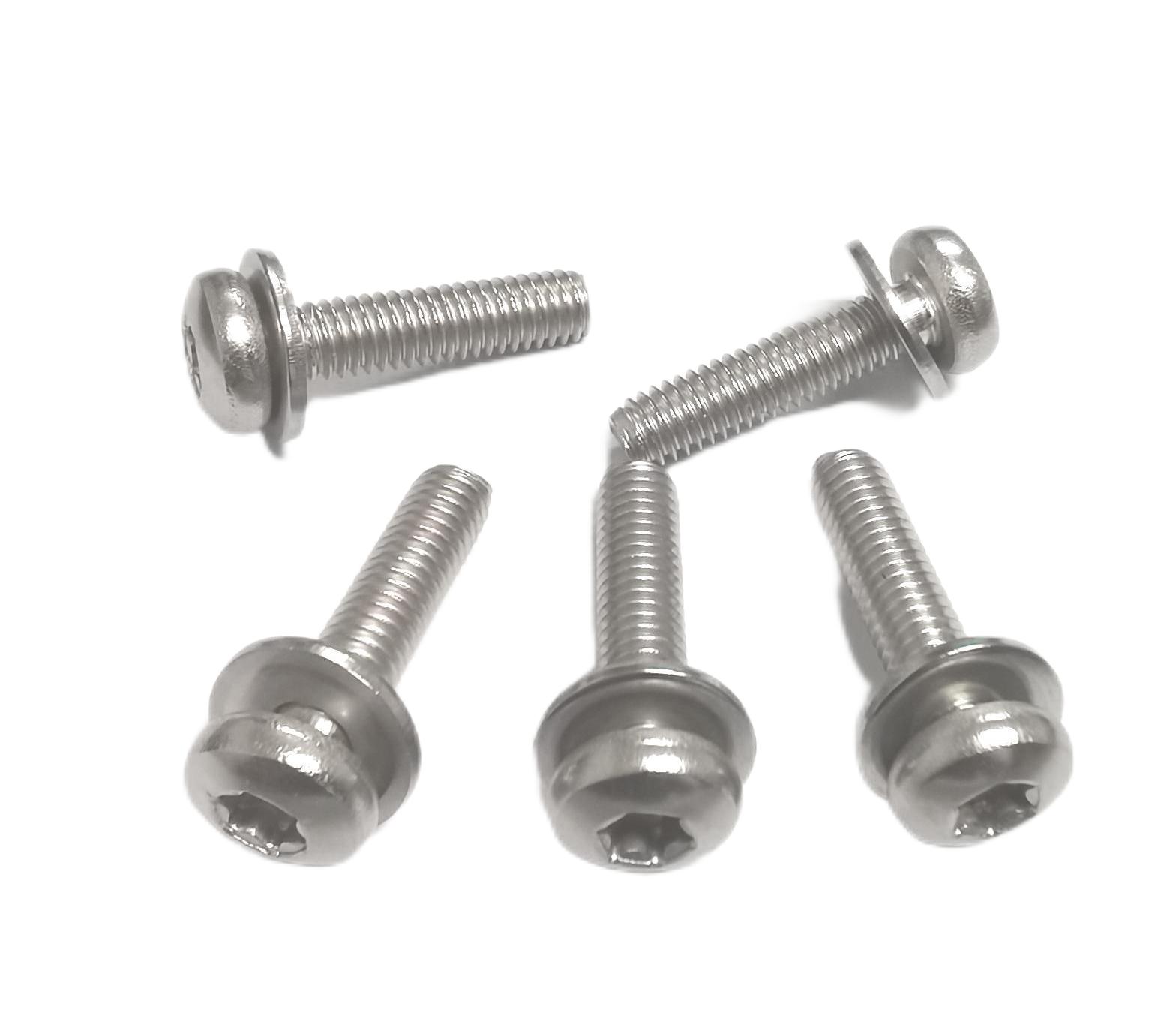 Paidu 304 stainless steel plum blossom combination flat pad combination plum blossom pan head combination anti-theft combination