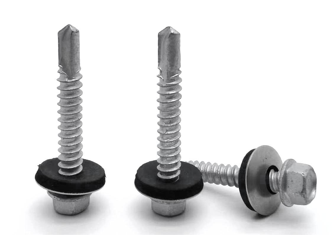 Paidu 304+435 hexagon washer composite drill tail with EPDM pad factory direct sales