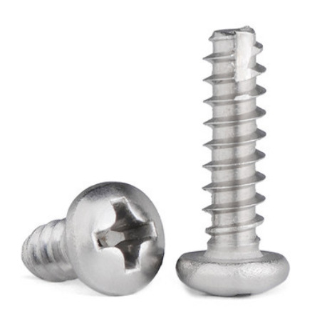 Paidu 410 stainless steel cross recessed pan head self-tapping screws with cut tail screws