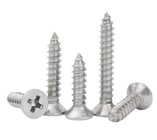 Paidu 304 stainless steel self-tapping screws cross countersunk head screws wood screws GB845J extended flat head screws