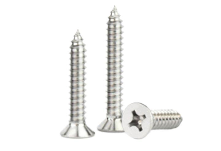 Paidu cross recessed countersunk head self-tapping nail flat head wood screw 304 stainless steel factory direct sale