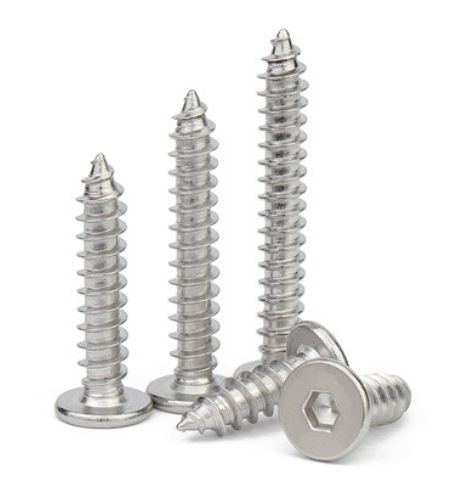 Paidu 304 stainless steel flat head inner hexagon self-tapping screw large flat head self-tapping thin head self-tapping screw non-standard self-tapping screw