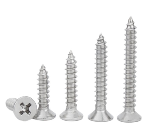Paidu 304 stainless steel self-tapping screws cross countersunk head screws wood screws GB845J extended flat head screws