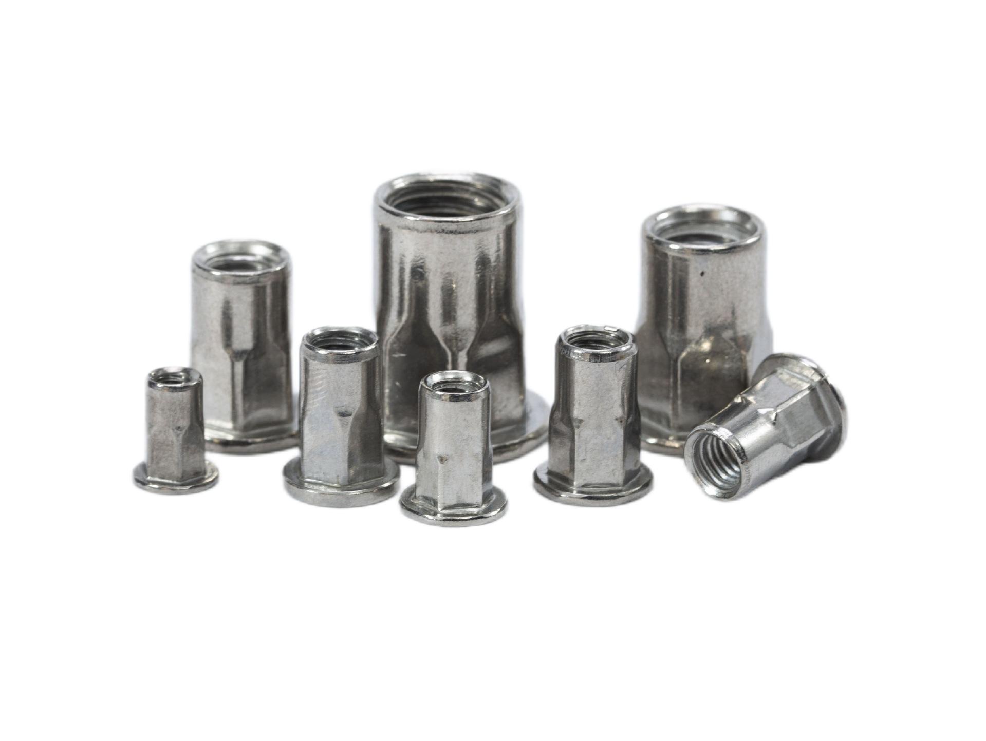 Paidu 304 flat head internal and external half hexagonal rivet nuts rivet nuts factory direct sales