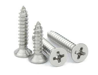 Paidu cross recessed countersunk head self-tapping nail flat head wood screw 304 stainless steel factory direct sale