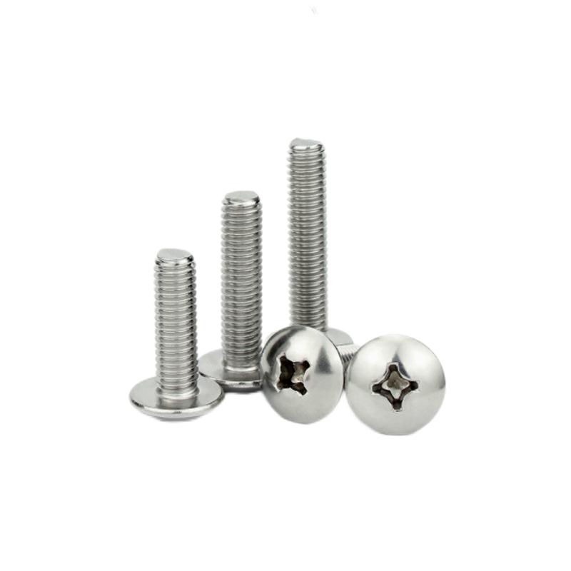 Paidu large flat head screw cross recessed large round head screw mushroom head cross screw JISB1111T 304 stainless steel