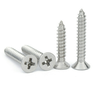 Paidu cross recessed countersunk head self-tapping nail flat head wood screw 304 stainless steel factory direct sale