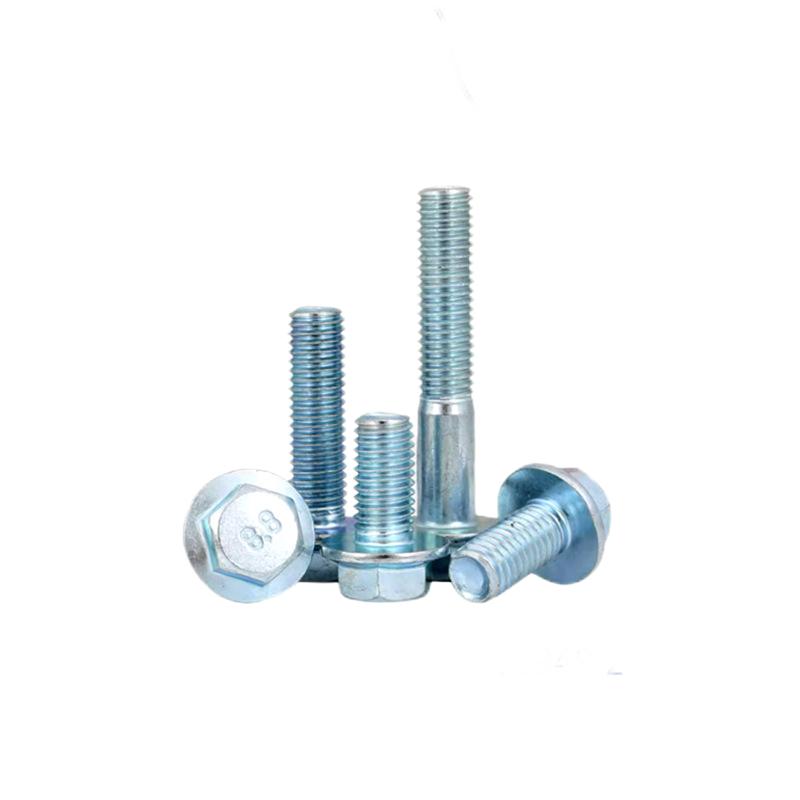 Paidu galvanized flange bolt hexagon flange screw auto parts screw 8.8 grade GB5787 factory direct sale