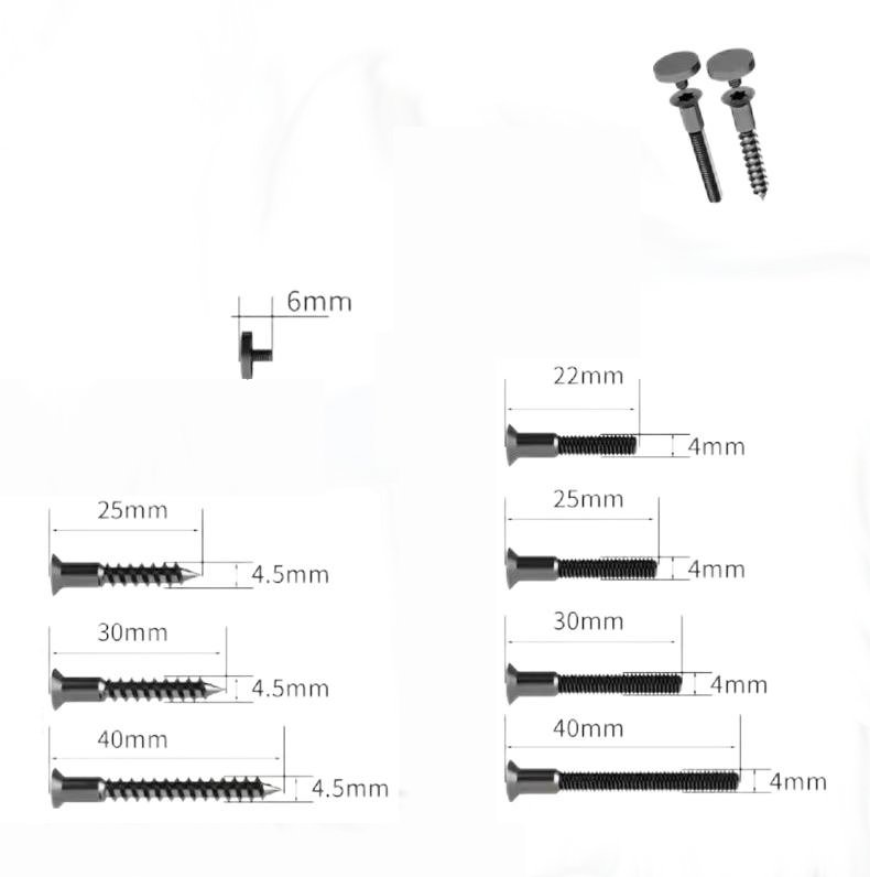 Paidu manufacturer wholesale high-end furniture decorative screws drawer handle screws plum blossom hexagonal nickel high-definition self-tapping screws