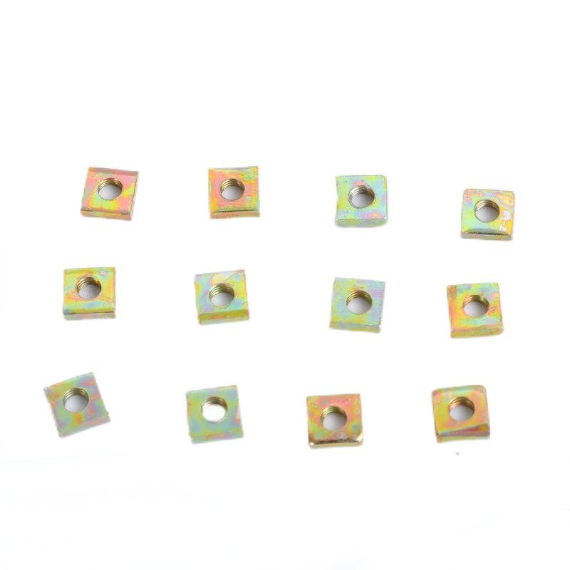 Paidu white-plated and color-plated stretch square gasket M3-M6, galvanized square crimping wire, square gasket, square nut, complete specifications