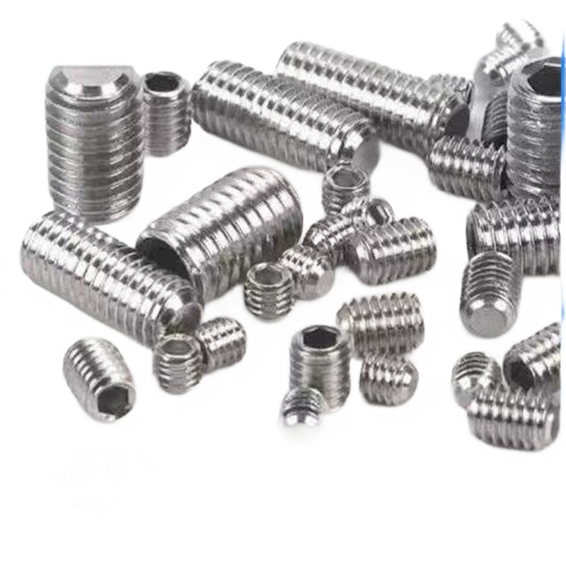 Paidu wholesale 304 stainless steel pointed set screw M2-16 top screw stop taper end hexagonal machine screw GB78