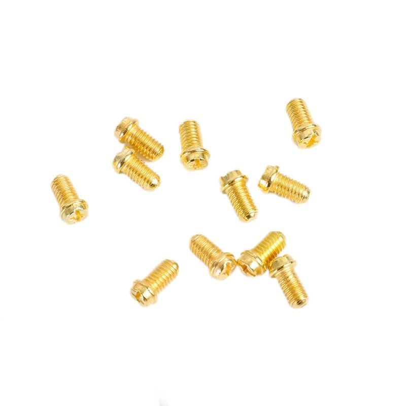 Paidu m2-m6 terminal screw flat head cylindrical head small screw eleven-character round tail screw copper-plated switch screw