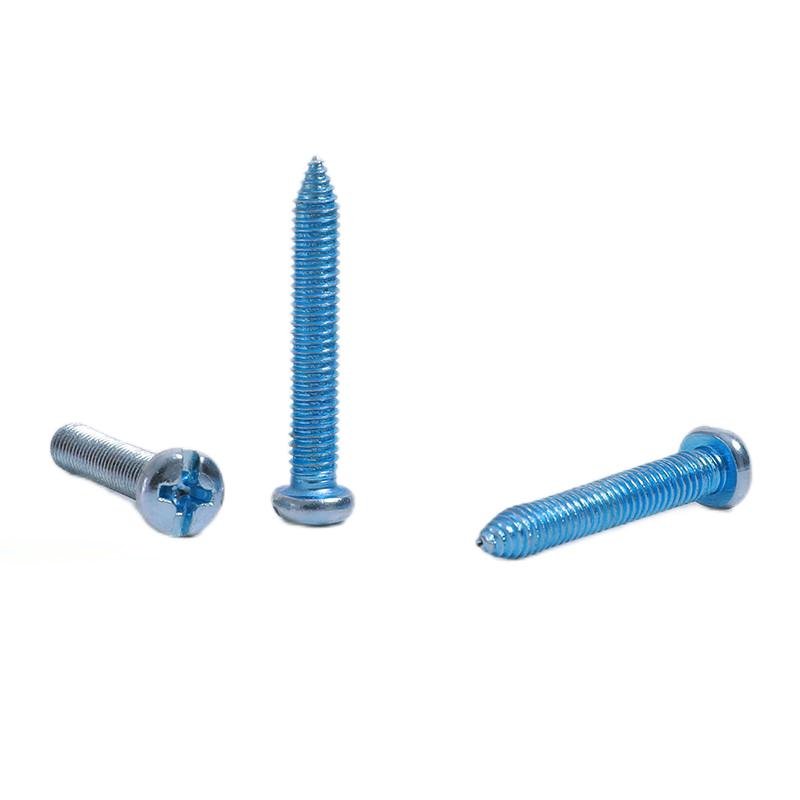 Paidu manufacturers supply M3M3.5M4 pointed eleven-character galvanized screw self-tapping screw wall switch box packing screw