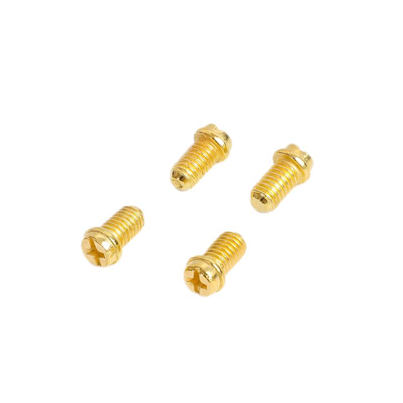 Paidu m2-m6 terminal screw flat head cylindrical head small screw eleven-character round tail screw copper-plated switch screw