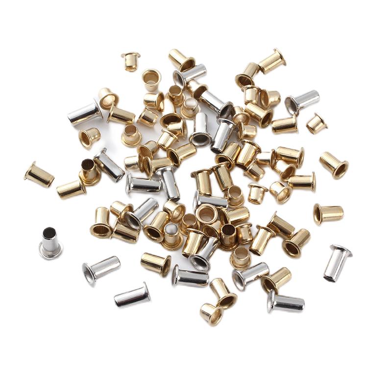 Paidu stamping parts manufacturer copper and aluminum hollow rivets flat head rivets semi-hollow brass rivets round head hollow aluminum rivets