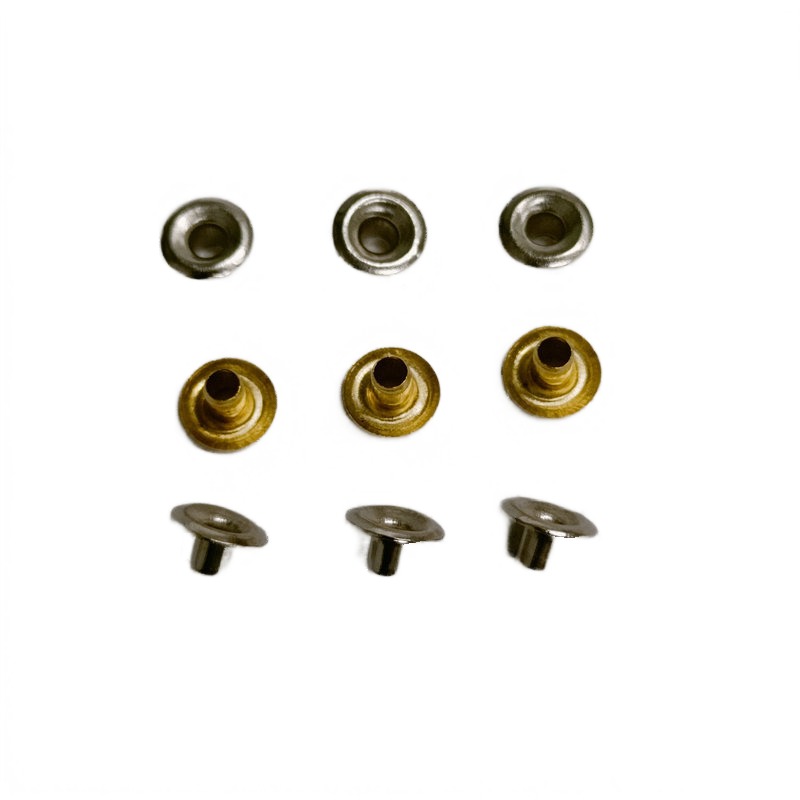 Paidu stainless steel copper step rivets non-standard copper cap semi-hollow step round head flat head polished rivets wholesale in stock