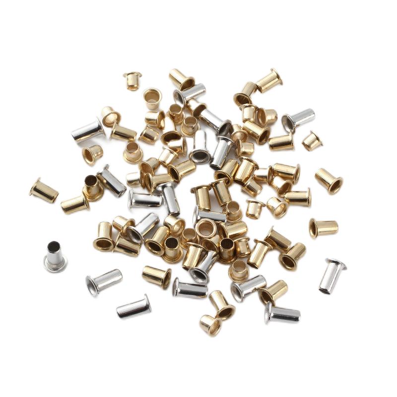 Paidu stamping parts manufacturer copper and aluminum hollow rivets flat head rivets semi-hollow brass rivets round head hollow aluminum rivets