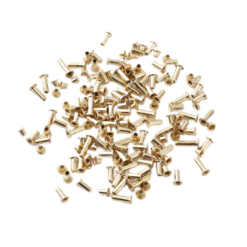 Paidu stamping parts manufacturer copper and aluminum hollow rivets flat head rivets semi-hollow brass rivets round head hollow aluminum rivets