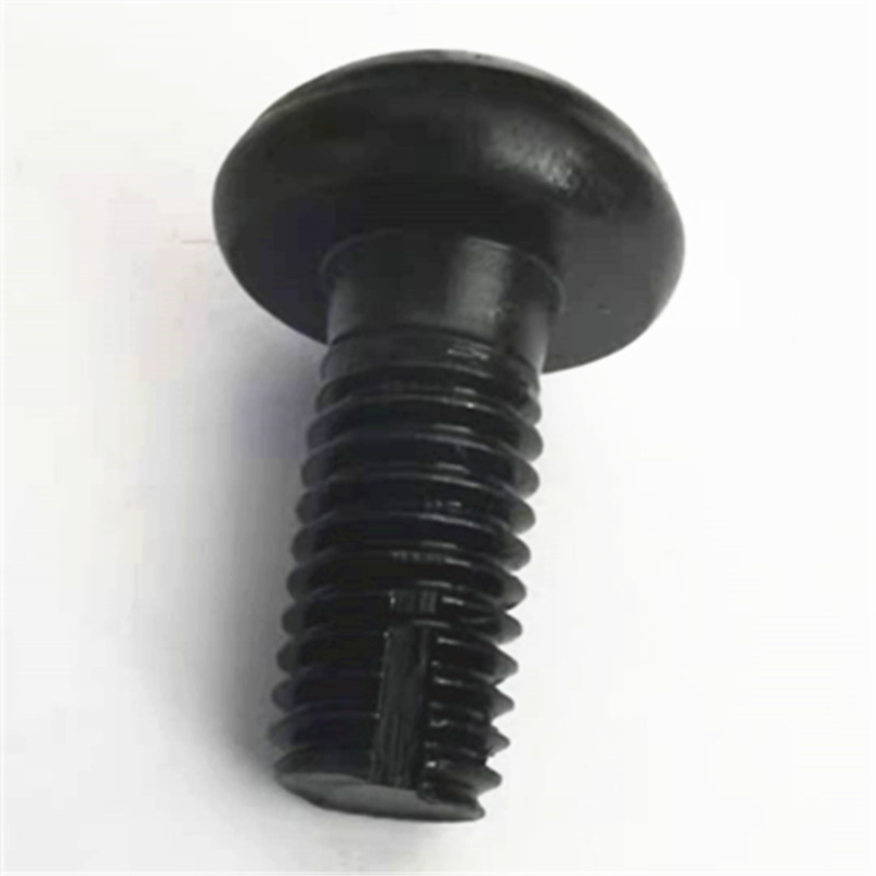 Paidu End cutting cup half round head umbrella head hexagonal slotting screws 8.8 bolts are blackened. Custom manufacturers are supported