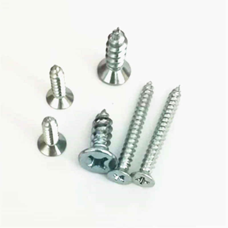 Paidu GB846-76 Cross countersunk head self-tapping screws blue and white zinc quality assurance specifications complete