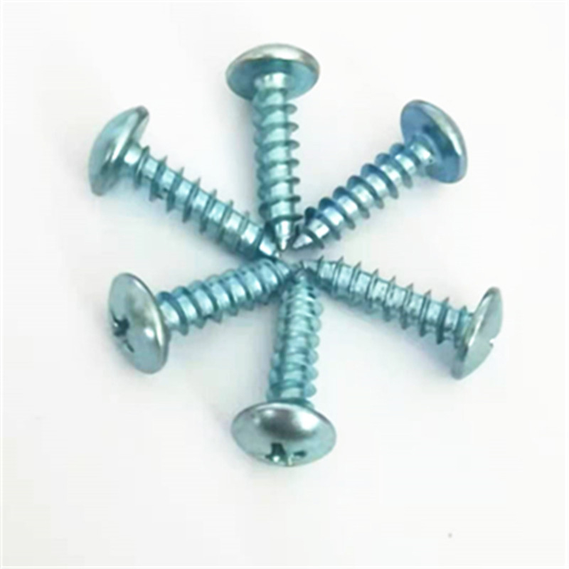 Paidu JISB1122T cross large flat head self-tapping nail blue and white zinc tip tail manufacturer direct sales quality assurance specifications
