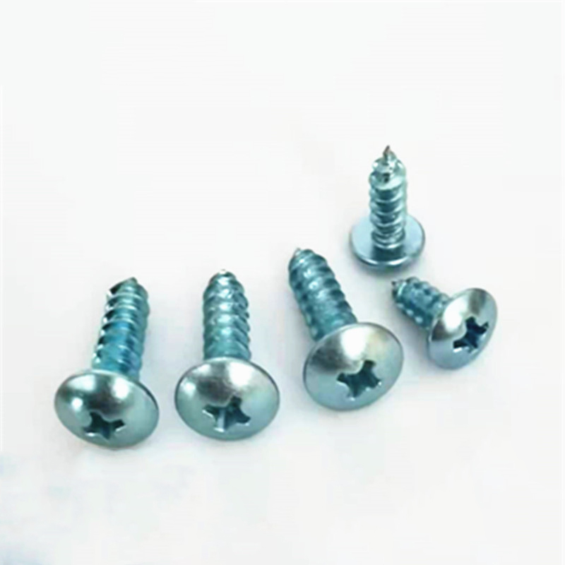 Paidu JISB1122T cross large flat head self-tapping nail blue and white zinc tip tail manufacturer direct sales quality assurance specifications