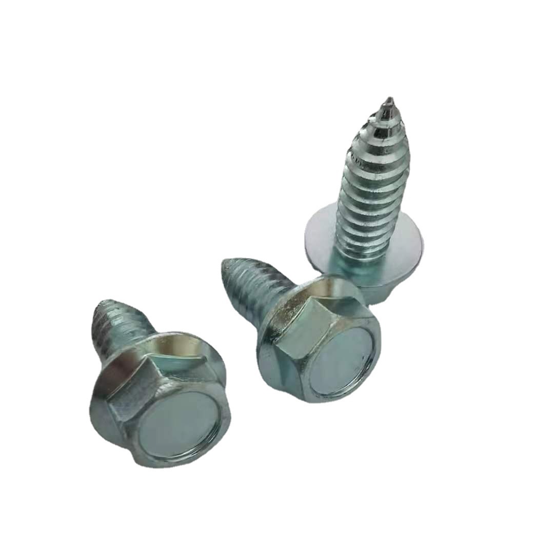 Paidu American six Angle flange self-tapping screw bolt 3/8*1 manufacturer of quality assurance 5 8.8 high strength galvanized