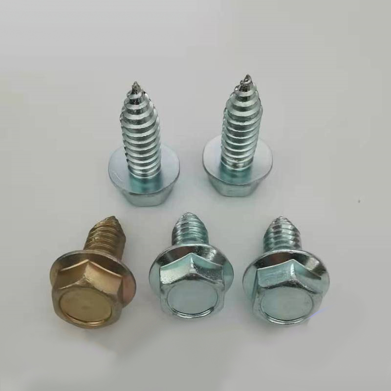 Paidu American six Angle flange self-tapping screw bolt 3/8*1 manufacturer of quality assurance 5 8.8 high strength galvanized