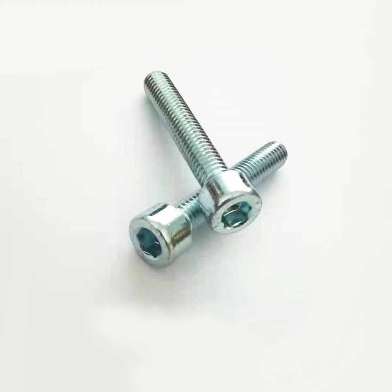 Paidu DIN7984 hexagonal thin cylindrical head machine screws 8.8 grade blue and white zinc plated bolt source manufacturer cup head screws