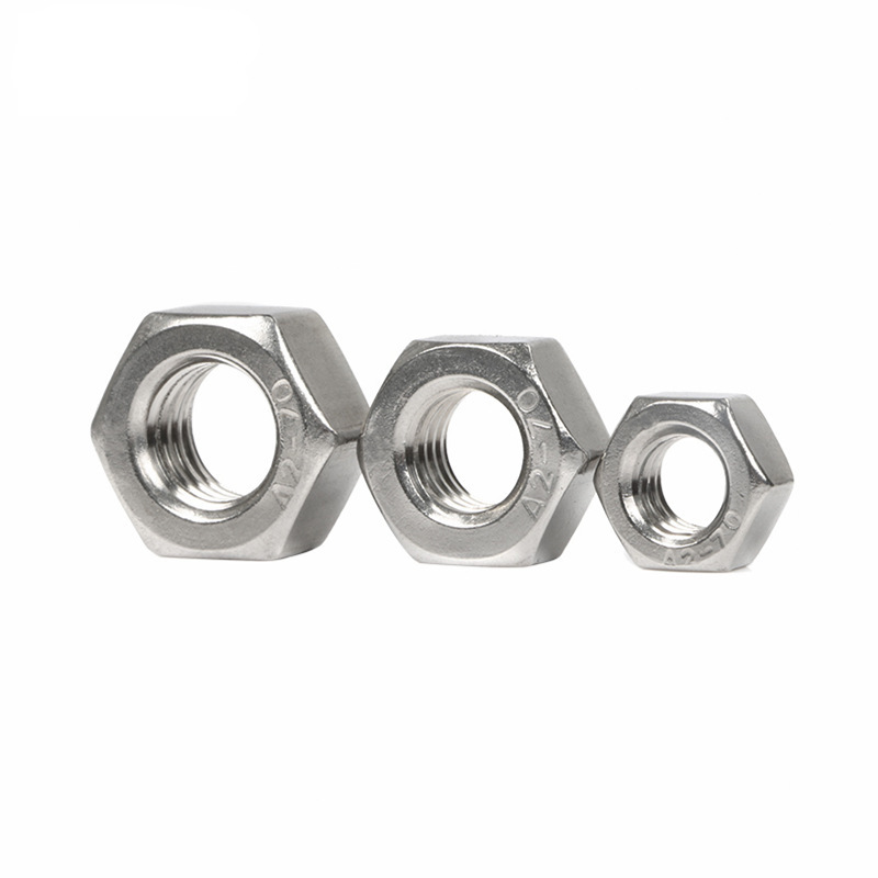 Factory Wholesale: 304 Stainless Steel Hex Nuts DIN934 Hexagon Nut M1.6, M2, M3, M4, M5, M6-M30