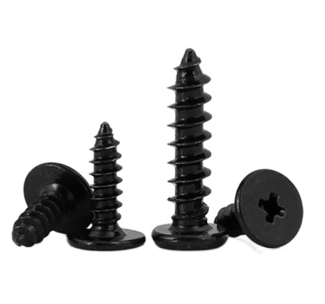 Paidu 304 stainless steel cross flat head self-tapping screw flat head screw black zinc screw black flat head self-tapping