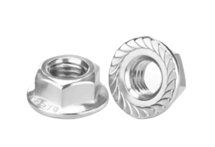 Paidu flange nut metal flange lock nut self-locking nut flange lock nut 304 stainless steel