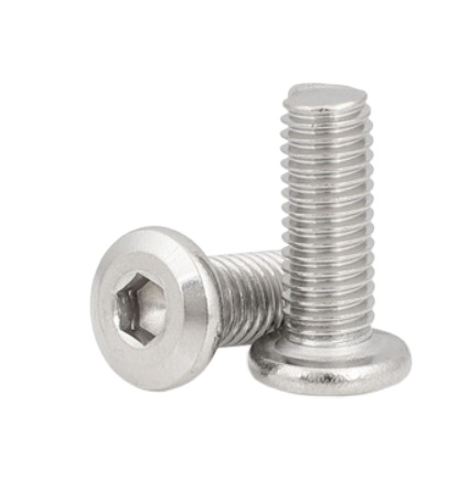 Paidu stainless steel 304 flat round head inner hexagon large flat head screw furniture chamfering screw bolt M6