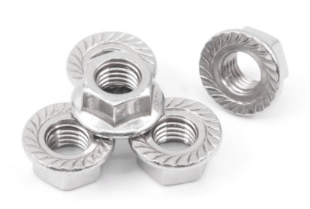 Paidu flange nut metal flange lock nut self-locking nut flange lock nut 304 stainless steel