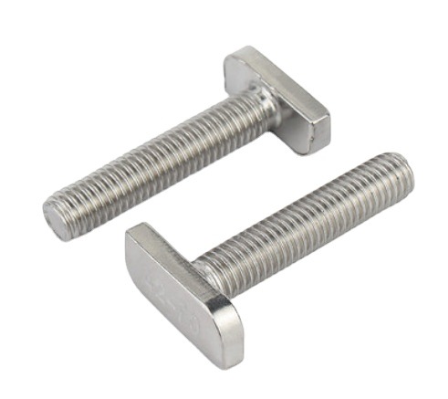 Paidu 304 stainless steel t-type screw T-shaped bolt M8 aluminum profile photovoltaic slot with square head screw toothed aluminum profile screw