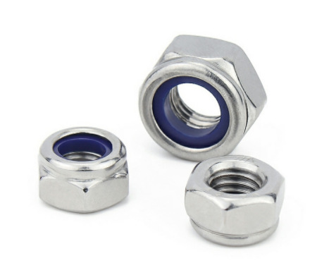 Paidu anti-loosening nut lock nut anti-skid nut nylon anti-loosening nut 304 stainless steel factory direct sales