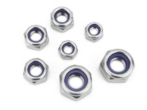 Paidu anti-loosening nut lock nut anti-skid nut nylon anti-loosening nut 304 stainless steel factory direct sales