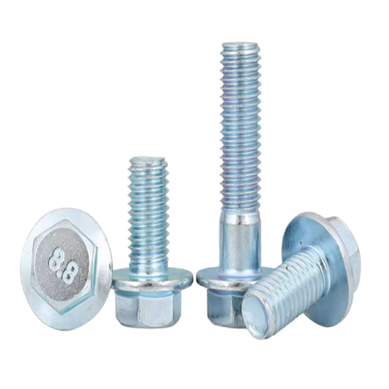 Paidu galvanized flange bolt hexagon flange screw auto parts screw 8.8 grade GB5787 factory direct sale